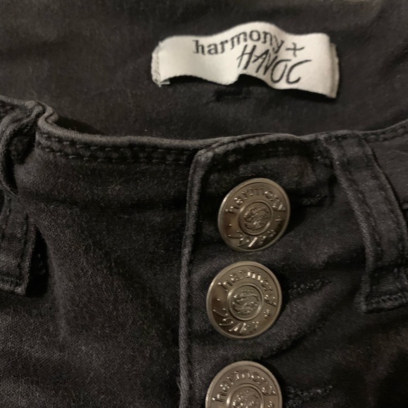 Harmony short size 0 black denim - Picture 3 of 4